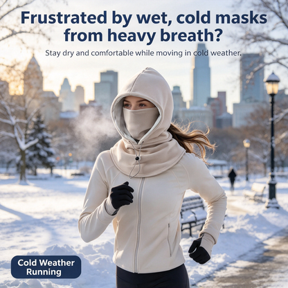 2-in-1 Fleece Winter Hat & Face Mask – Windproof Outdoor Cycling Headwear