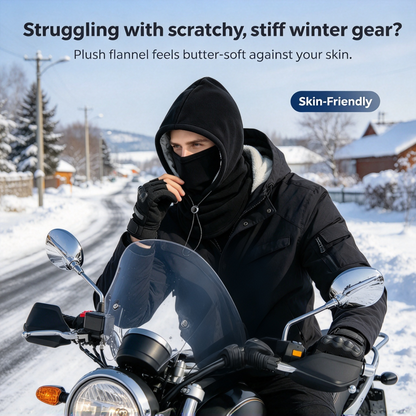 2-in-1 Fleece Winter Hat & Face Mask – Windproof Outdoor Cycling Headwear