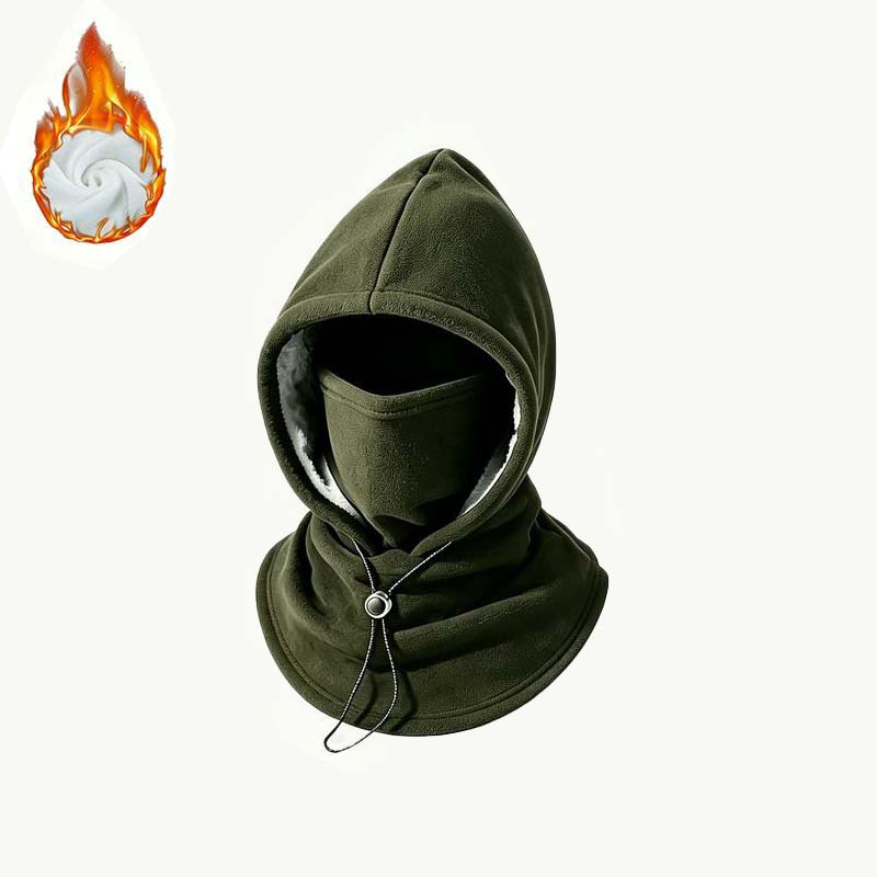 2-in-1 Fleece Winter Hat & Face Mask – Windproof Outdoor Cycling Headwear