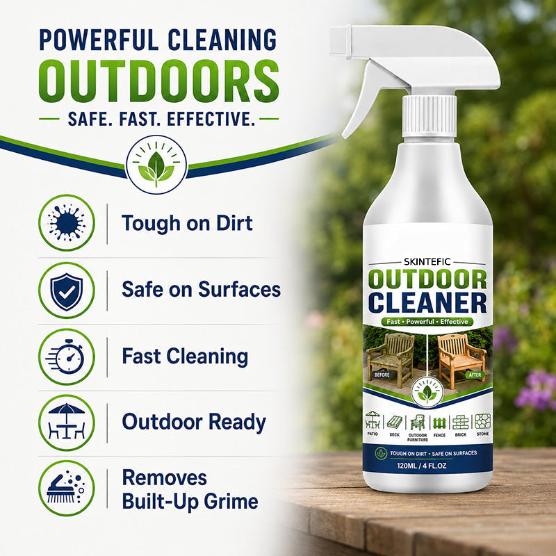 🌿 LIMITED-TIME 79% OFF! Outdoor Surface Cleaner Spray, Fast Acting Stain Remover for Patio, Wooden Furniture & Outdoor Surfaces