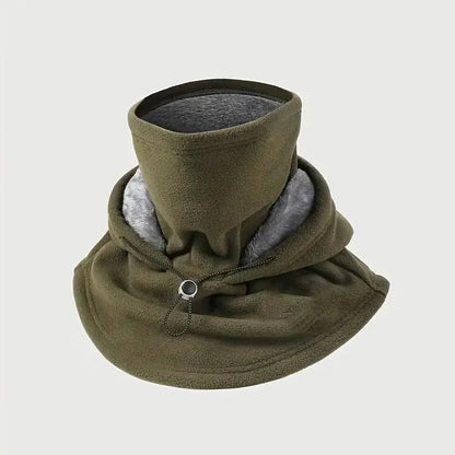 2-in-1 Fleece Winter Hat & Face Mask – Windproof Outdoor Cycling Headwear
