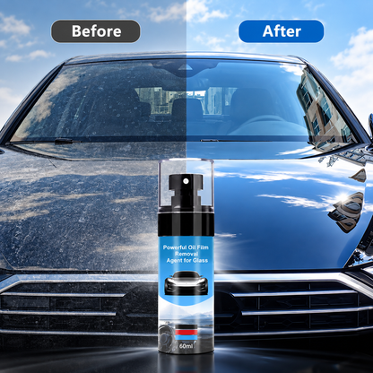 Powerful Car Glass Oil Film Remover – Crystal-Clear Visibility