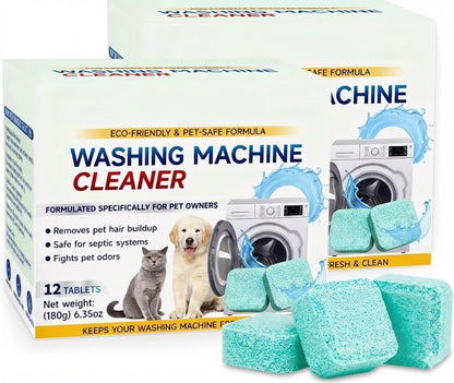 Washing Machine Cleaner Tablets for Pet Hair & Odor
