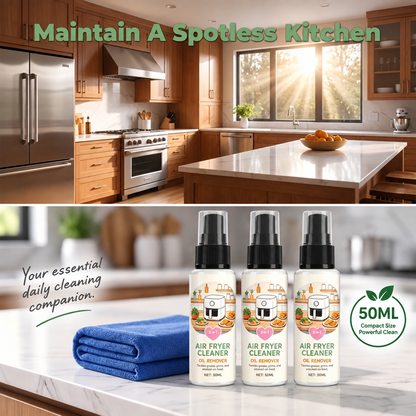 2-in-1 Air Fryer Cleaner and Degreaser Spray-50ml+Towel