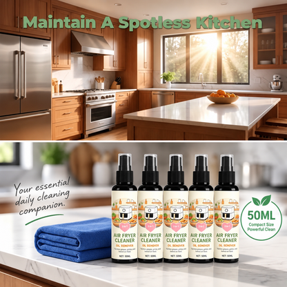 2-in-1 Air Fryer Cleaner and Degreaser Spray-50ml+Towel