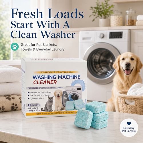 Washing Machine Cleaner Tablets for Pet Hair & Odor