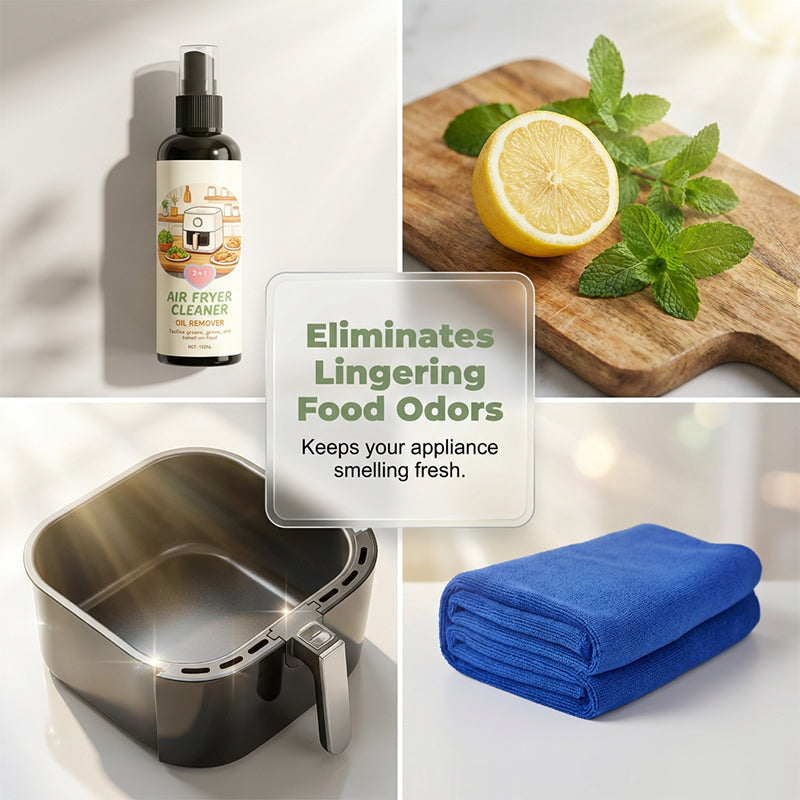 2-in-1 Air Fryer Cleaner and Degreaser Spray-50ml+Towel